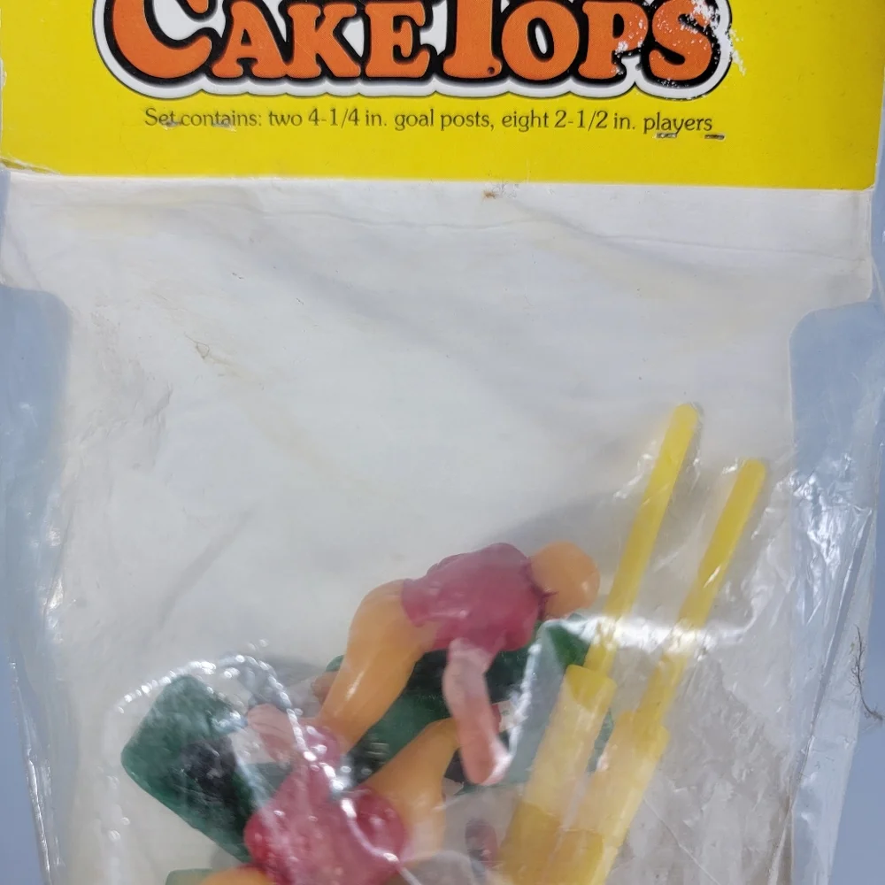 Wilton Cake Tops Vintage Superbowl Football Set 10 Piece New In Package Unopened